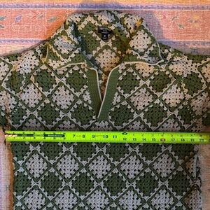 Todd Snyder Olive and Beige Sweater Polo